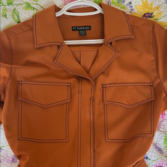 Women's Rust Jumpsuit - Picture 3 of 6